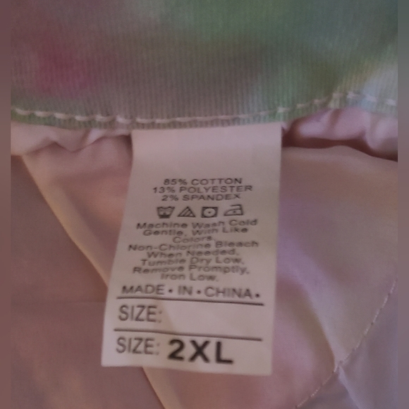 Rainbow Denim- Colors may vary- each pair is unique.  NWOT - Picture 5 of 6